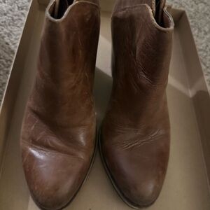 Lucky Brand Tan Leather Ankle Booties